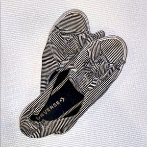 striped bow slip on converse